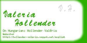 valeria hollender business card
